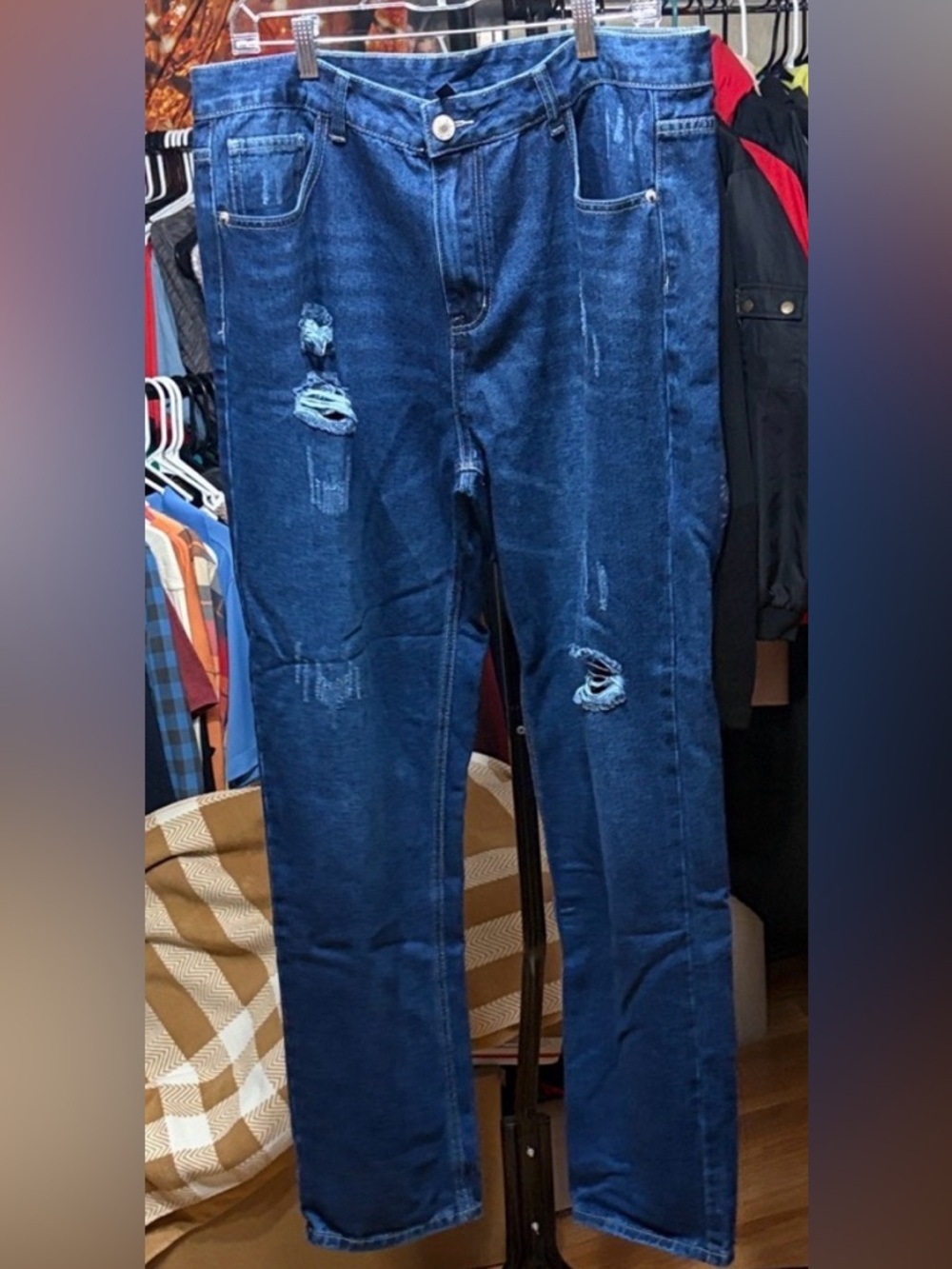 ✨ Newtusfan Distressed Slim Fit Blue Jeans | Size 38 | EUC  ✨